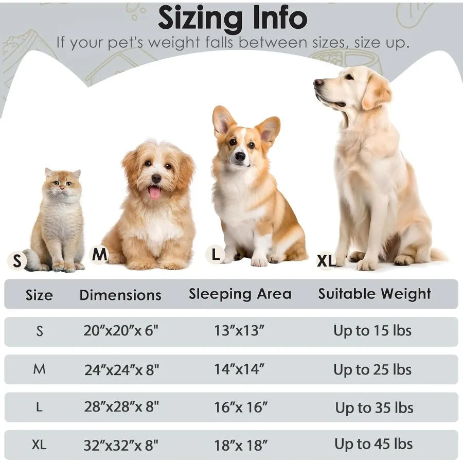 Dog Cat Bed for Indoor Cats 20in Calming Donut Bed for Puppy and Kitten Washable Round Fluffy Pet Bed for Small Medium Dogs and