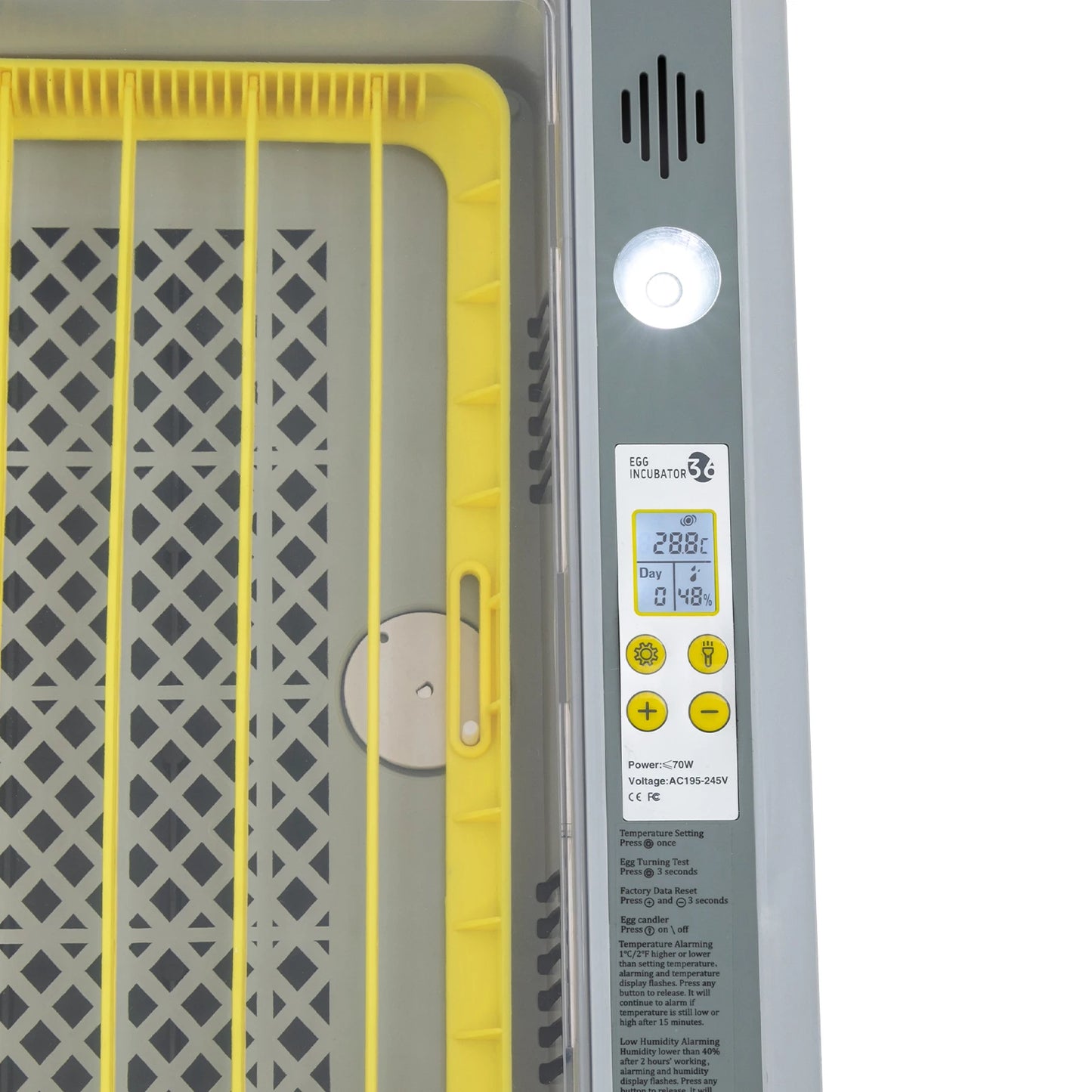 36 Eggs Incubator Digital Poultry Hatcher Machine with Automatic Egg Turning, Temperature & Humidity Control