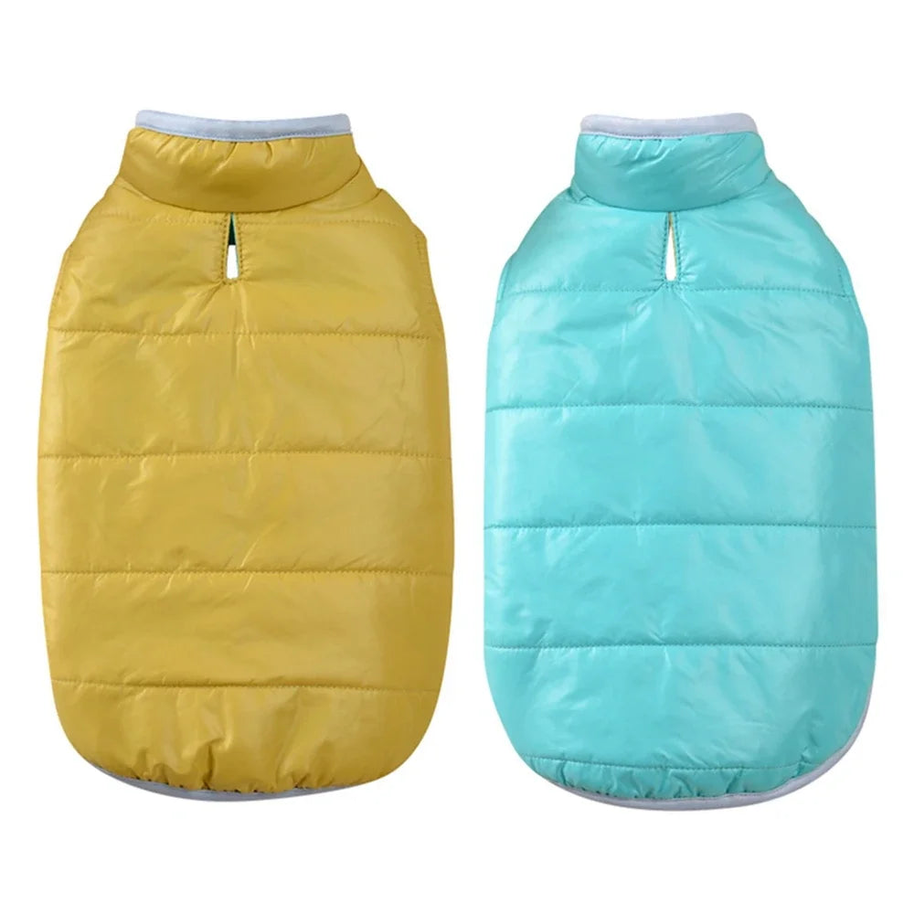 Reversible Dog Coat Double Side Wear Dog Vest Jacket Waterproof Winter Dog Coat Cold Weather Pet Outfit for Small Medium Dogs