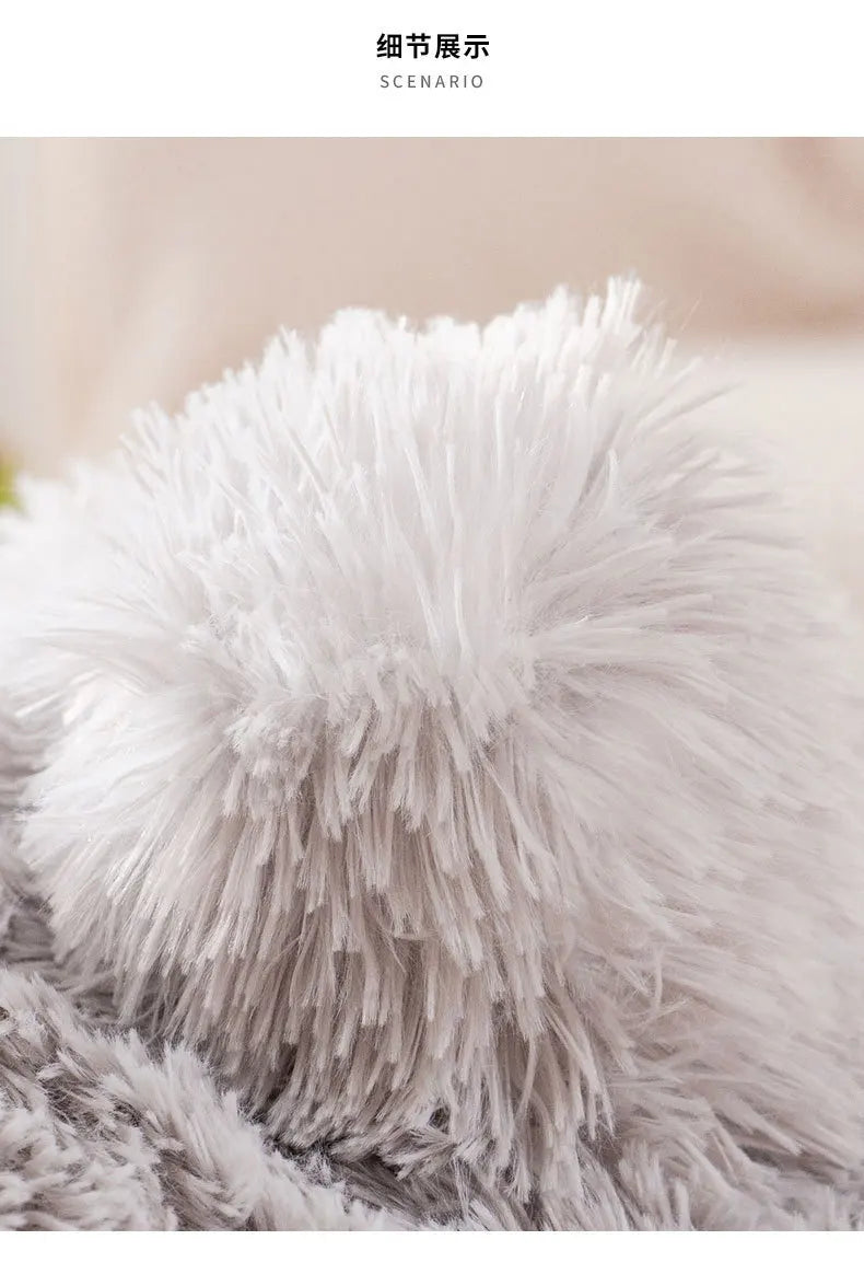 Dog Kennel Indoor Soft Comfortable Puppy House Removable Small Dog Bed Cave Winter Warm Pet Sleeping Mat Portable