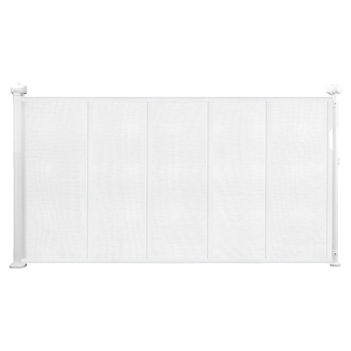 SucceBuy 55/71/110in Retractable Baby Gate 34in Tall Extends Wide Retractable Gate for Kids Pets Mesh Material Easy to Install