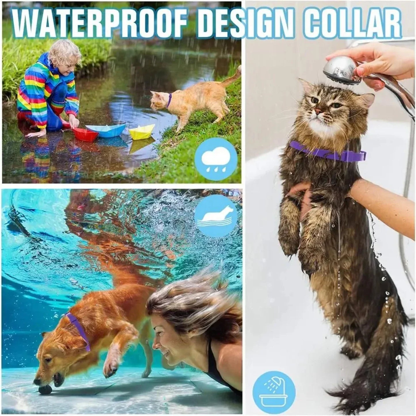 Pet Calming Collar Anxiety Relief Stress Reduction Pacify Soothing TPR Adjustable Waterproof Dog Cat Necklace Pet Supply