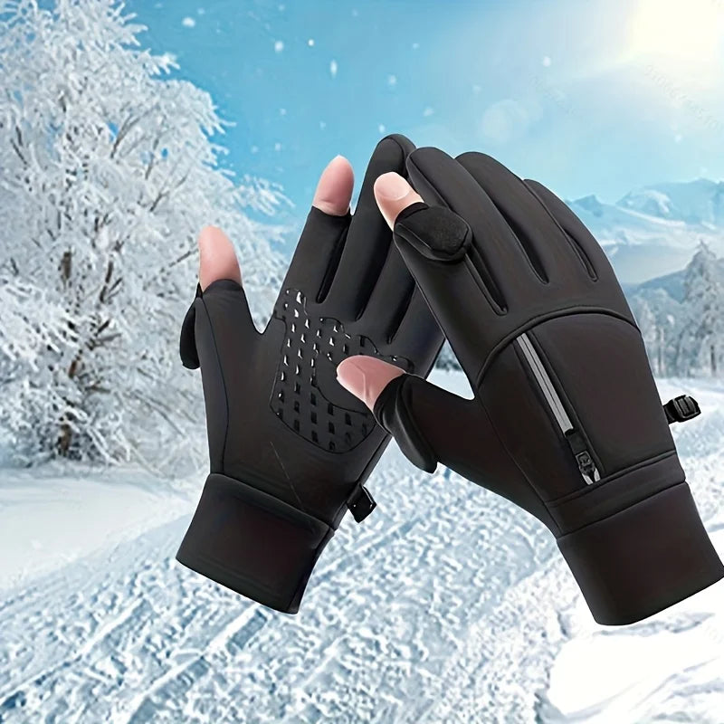[Winter Gloves Men Women] Windproof Warm Unisex Cycling Gloves |   Autumn Winter Cold-Resistant for Outdoor Sports Running