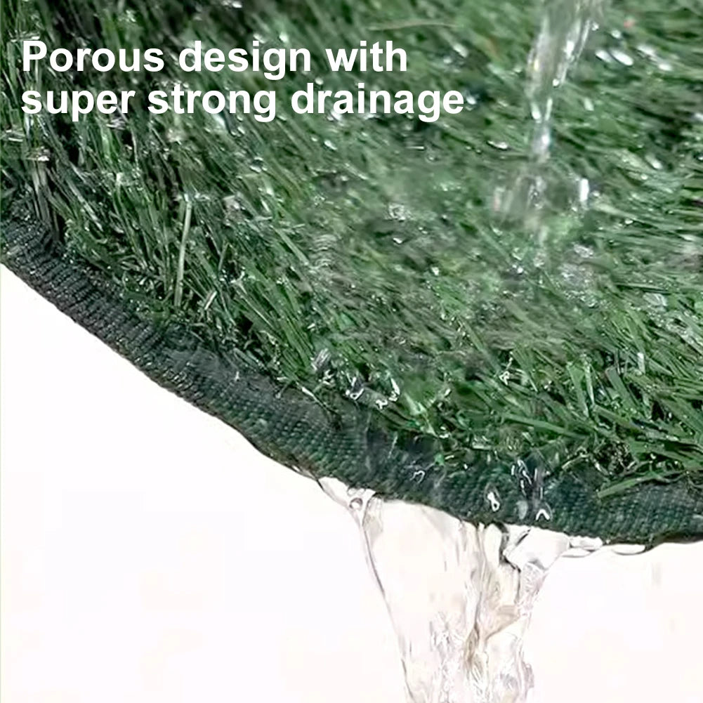 Dog Grass Pad with Large Tray Reusable Artificial Grass Training Pads Portable Dog Litter Box Ideal for Small and Medium Dogs