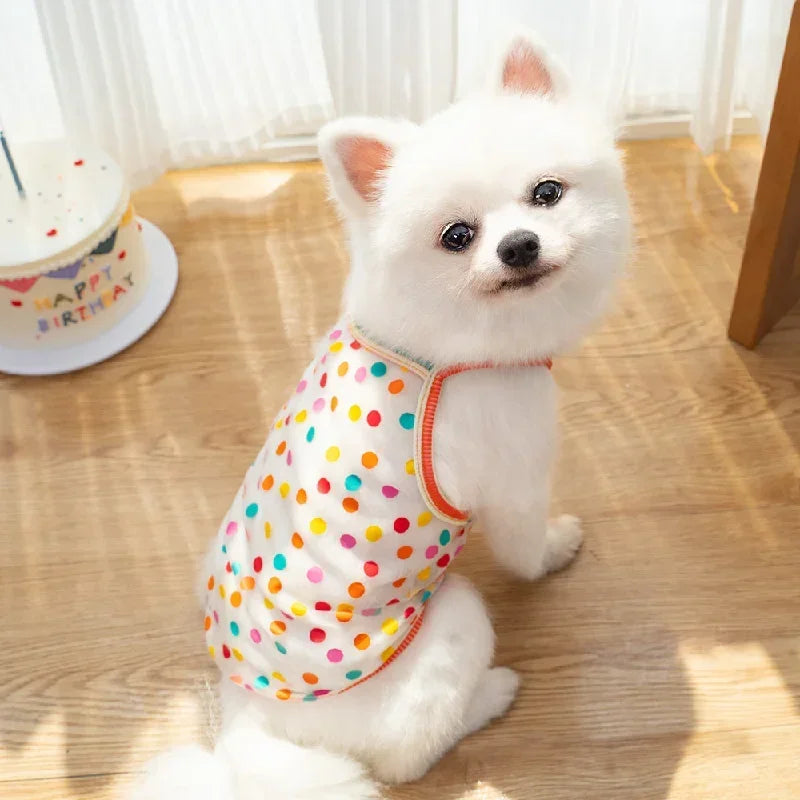 Summer Dog Clothes Cool Princess Vest for Puppy Breathable Cool T-shirt Pomeranian Chihuahua Ropa Perro Vest Pets Clothing Cats