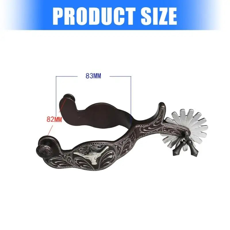 R6FE Metal Horse Spur Western Cowboy Horse Spur Horse Boot Spur Decoration for Equestrians Competition Entertainment
