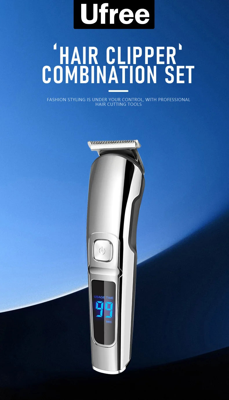 Ufree Beard Trimmer for Men, Waterproof Electric Razor for Nose, Body, Face & Mustache, Cordless Hair Clippers Shavers Grooming