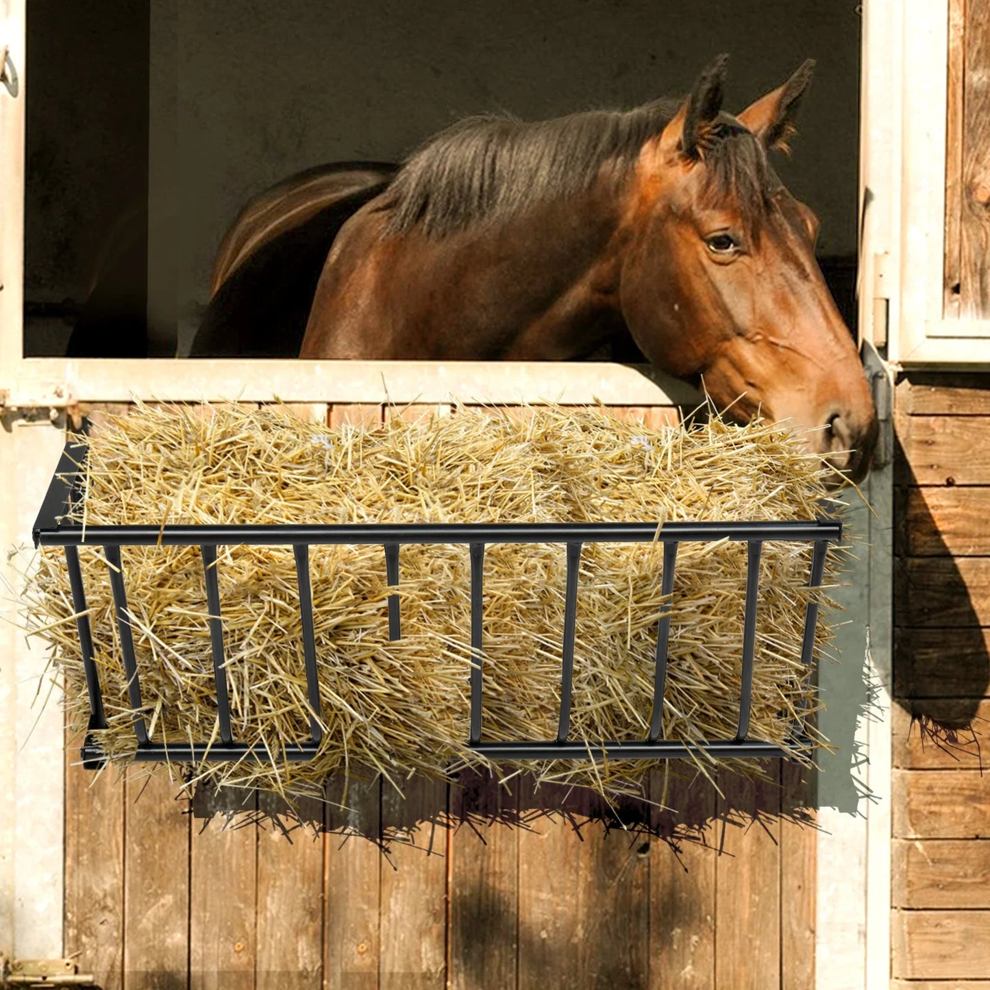 Large Capacity Hay Feeder Heavy Duty Steel Goat Hay Rack