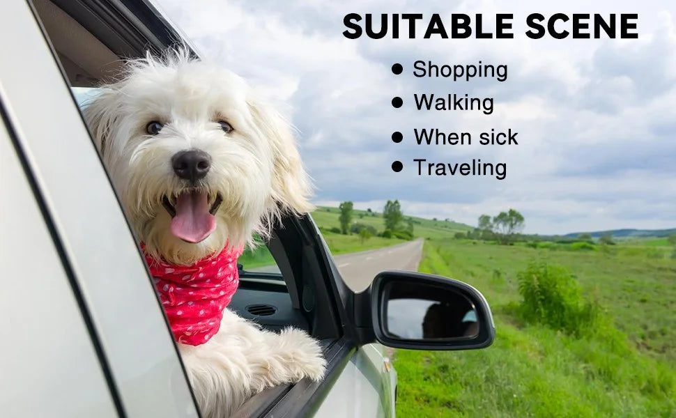 4 Wheels Dog Stroller,Pet Stroller Folding Carrier Waterproof Puppy with Cup Holder & Removable Liner for Small Medium Dogs Cats