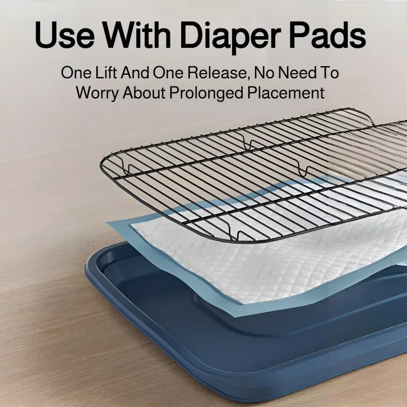 Large Pet Dog Toilet Medium and Large Dogs Toilet Training Equipment Stainless Steel Full Cleaning Anti-stepping Poop Collector