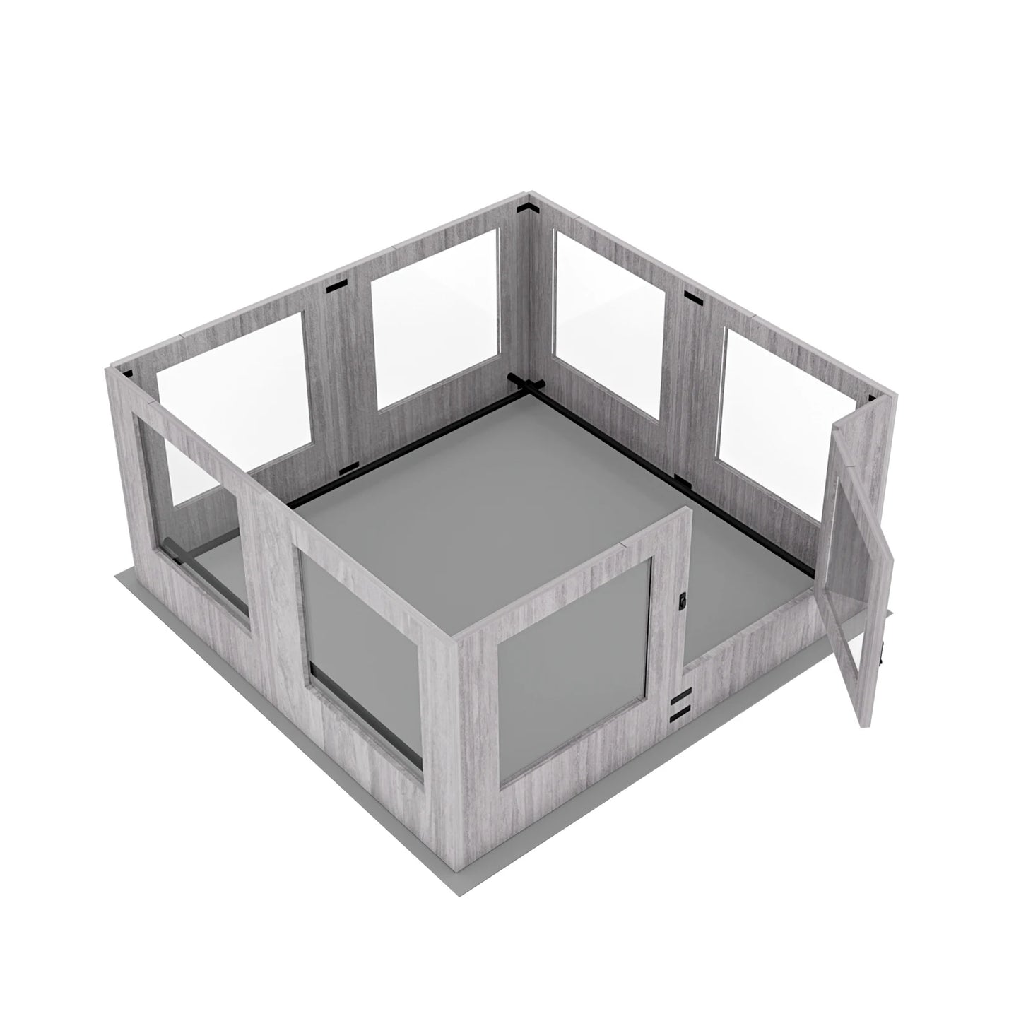Tempered Glass Dog Puppies Playpen for Indoor Pet Whelping Pen Exercise Fence Box Cage with Waterproof Fertility Pad