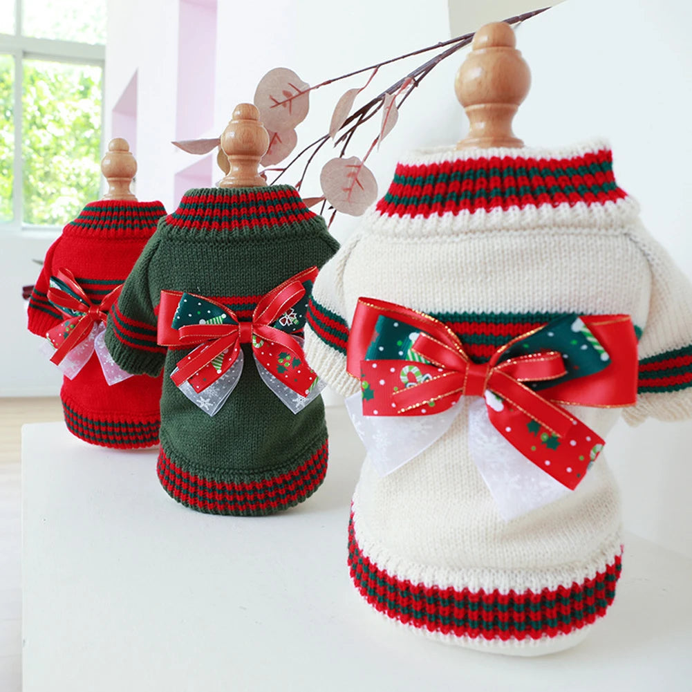 Knitted Cat Dog Sweater Autumn Winter Warm Costumes Apparels Coats Pet Products