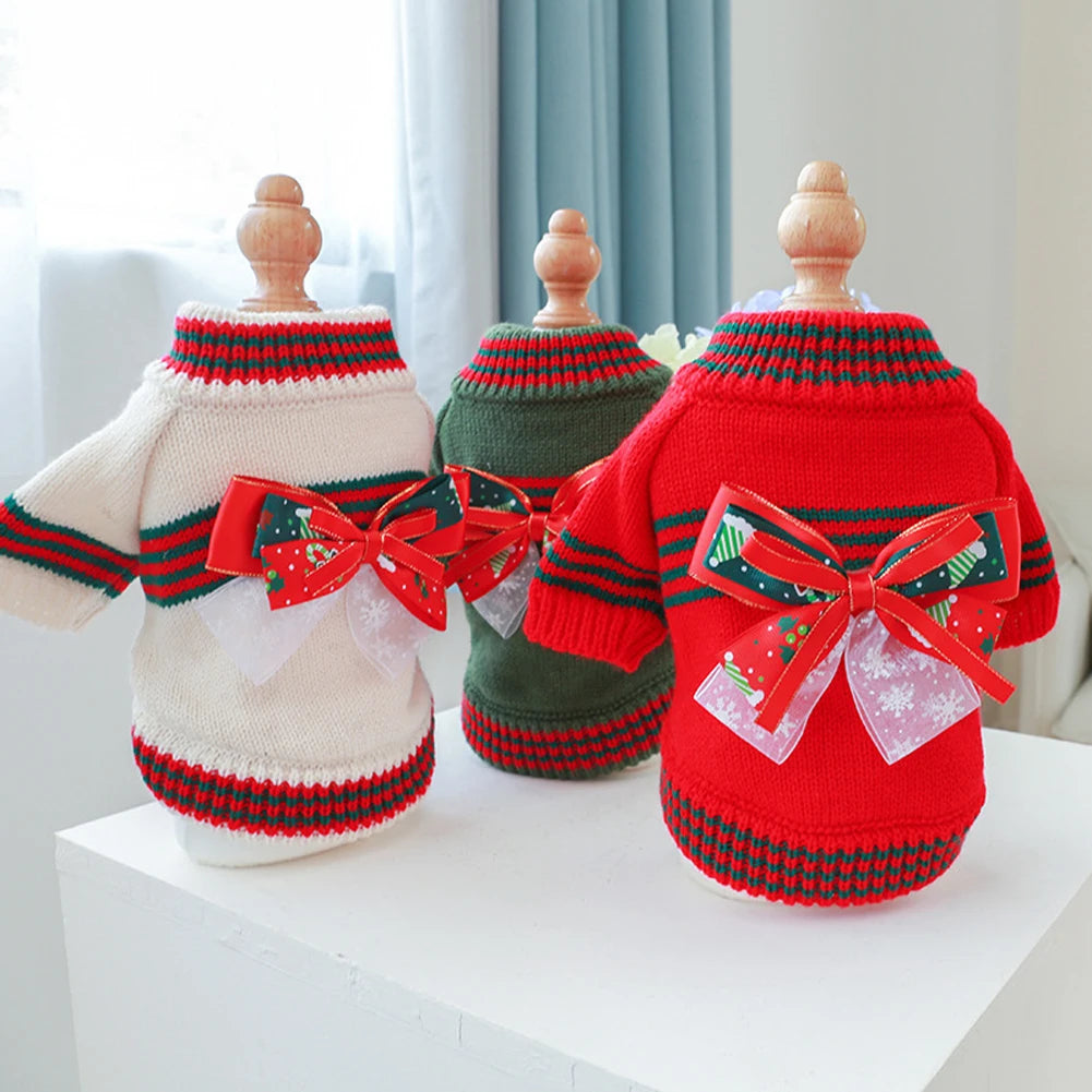 Knitted Cat Dog Sweater Autumn Winter Warm Costumes Apparels Coats Pet Products