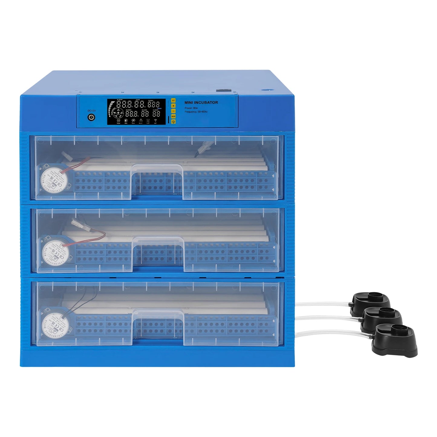 192-Egg Incubator with Automatic Egg Turning and Humidity Contro| Battery Operated and Electric Hatching Machine