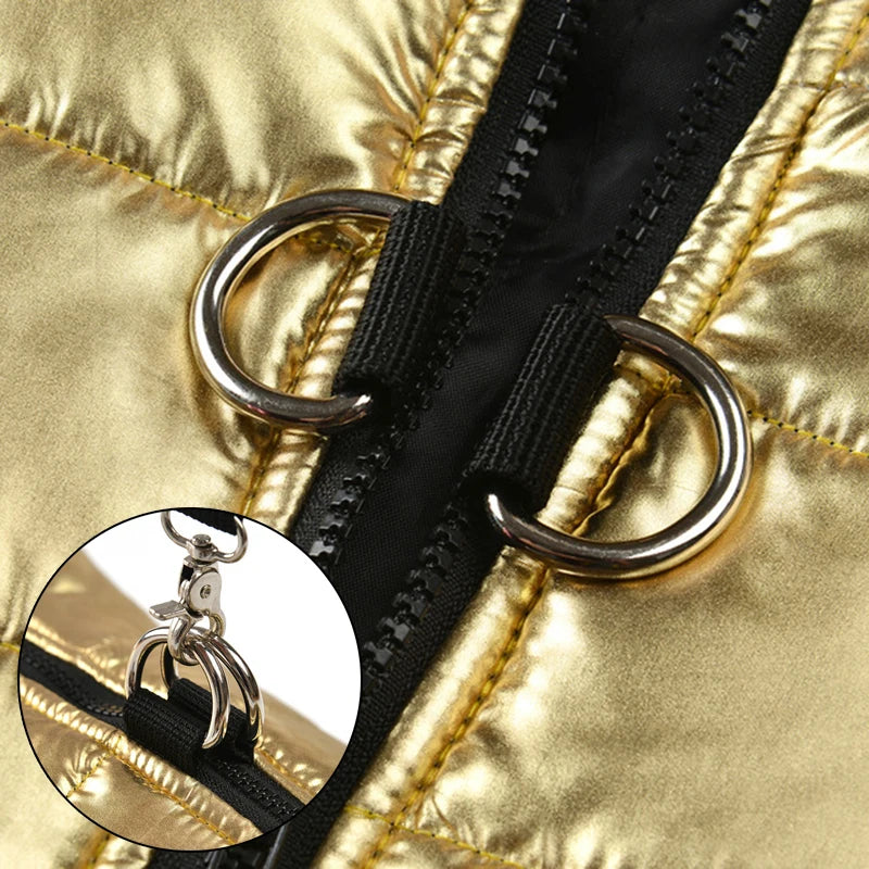 Warm Dog Clothes For Winter Outdoor Waterproof Pet Vest Coat For Small Medium Dogs High Neck Pets Jacket Chihuahua Bulldog Parka