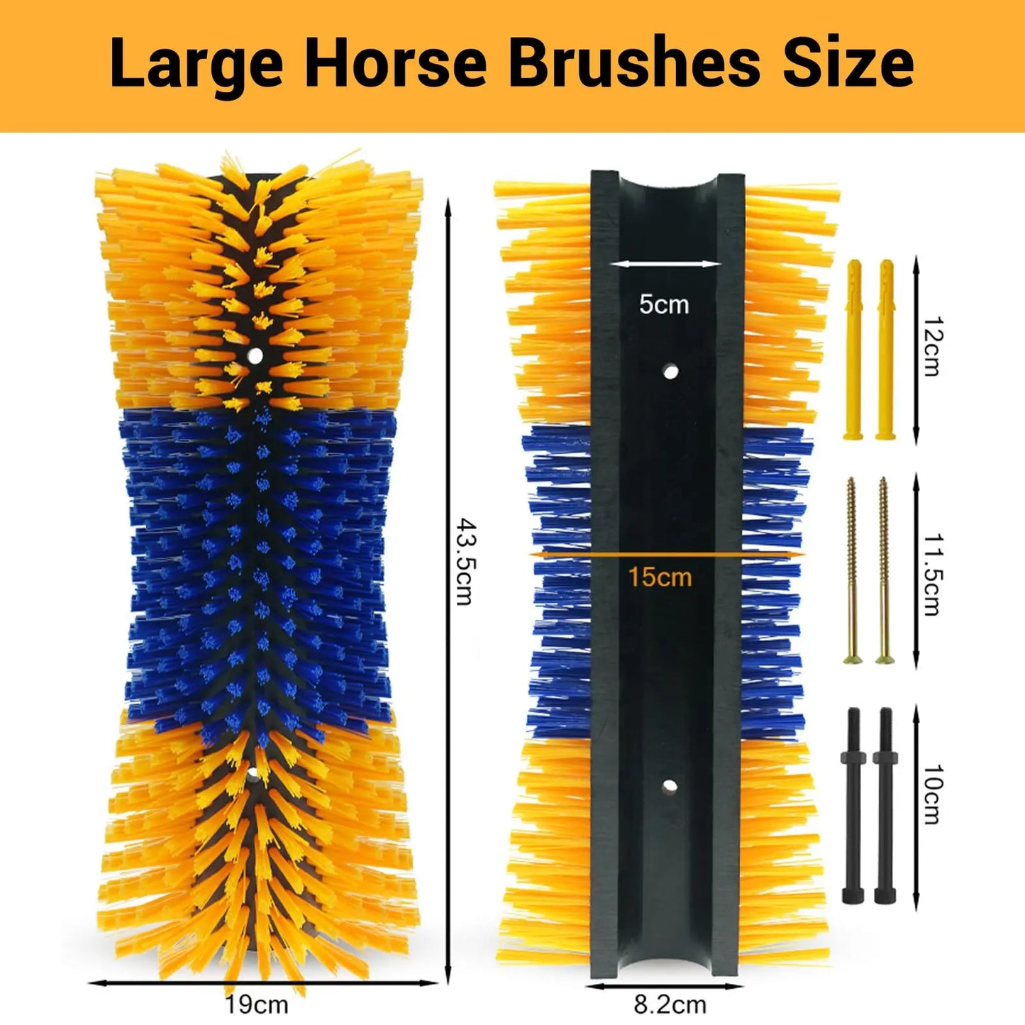 Horse Hair Brush Kit, Horsehair Brush, Horse Grooming Brushes, Horse Brushes For Grooming & Scratching Post For Horse, Pig