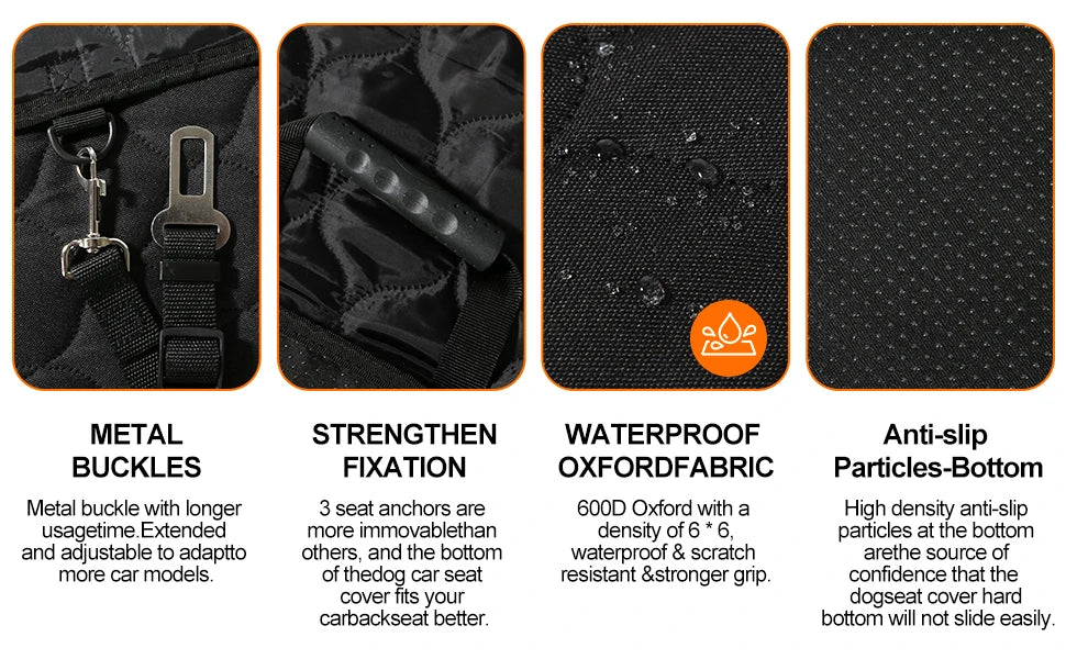 Waterproof Pet Travel Accessories Foldable Dog Car Seat  Car Pet Seat Safety Hammock Trunk Mat Car Rear Back Seat Protector