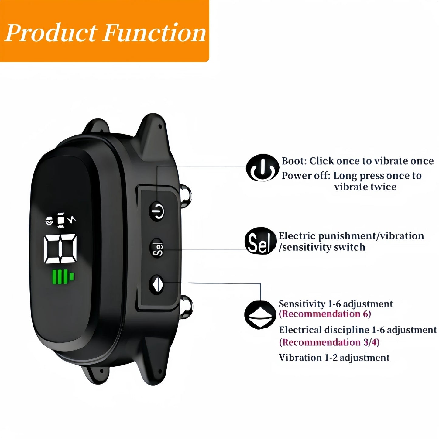 Waterproof Dog Bark Collar,Rechargeable Anti-Bark Collar For Dog Stop Barking,Dog Vibration Training Collar For Small,Medium Dog