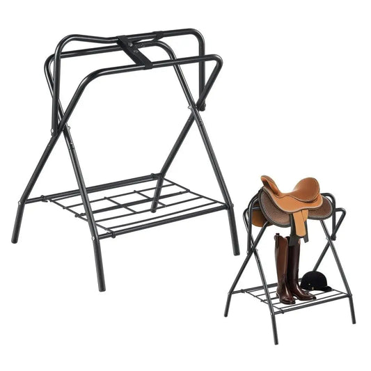 Folding Freestanding Saddle Rack for English Western Saddles