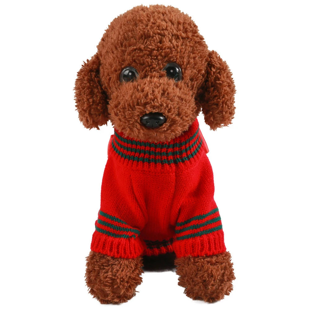 Knitted Cat Dog Sweater Autumn Winter Warm Costumes Apparels Coats Pet Products
