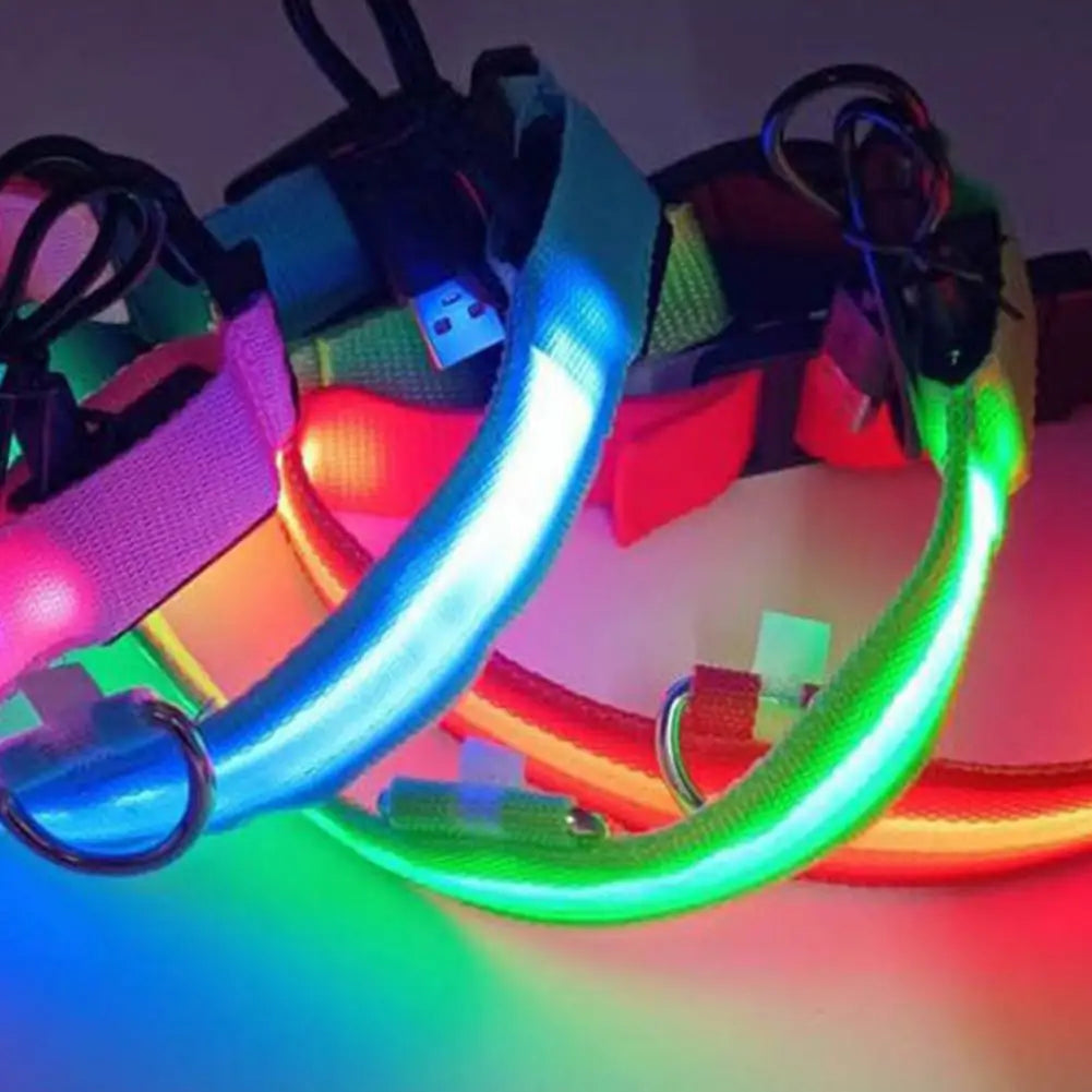 Adjustable LED Pet Harness USB Rechargeable Light Up Dog Harness Glow-in-The-Dark Safety Vest For Small Medium Dogs Pets Arnes