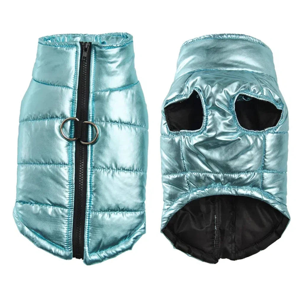 Warm Dog Clothes For Winter Outdoor Waterproof Pet Vest Coat For Small Medium Dogs High Neck Pets Jacket Chihuahua Bulldog Parka