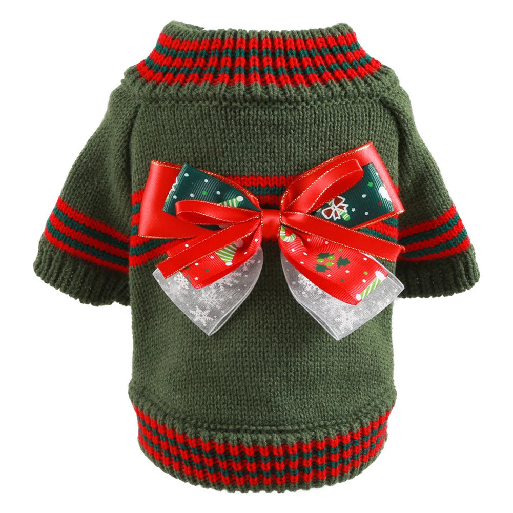 Knitted Cat Dog Sweater Autumn Winter Warm Costumes Apparels Coats Pet Products