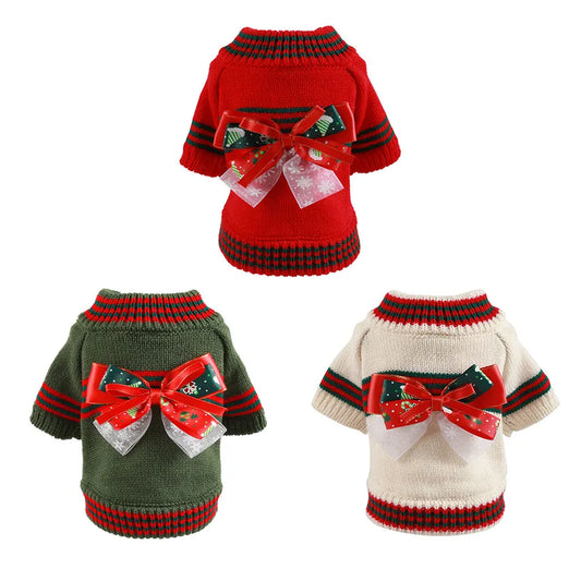 Knitted Cat Dog Sweater Autumn Winter Warm Costumes Apparels Coats Pet Products