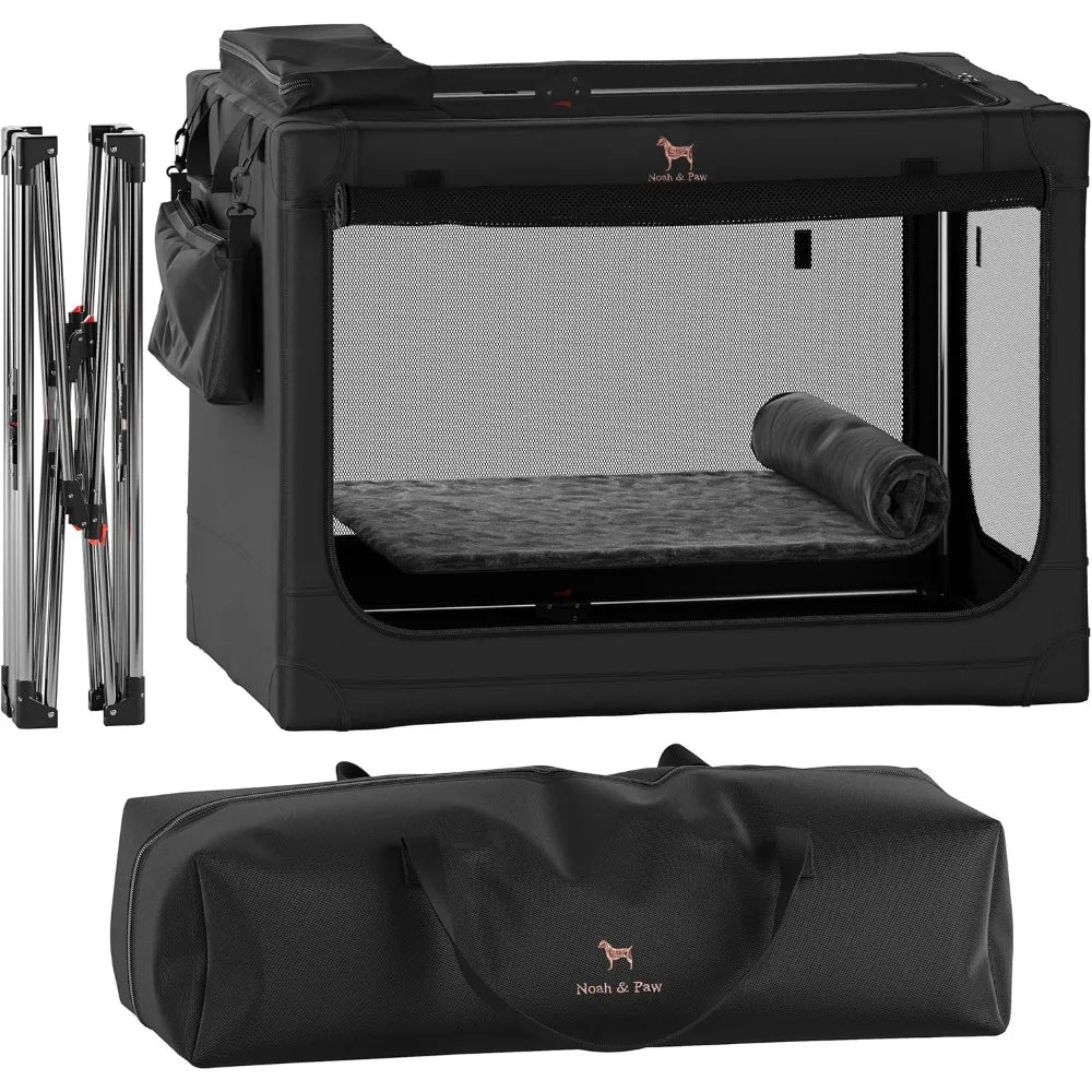 Noah & Paw Collapsible Dog Crate 36 Inches, XL Dog Crate for XL, Large Medium Breed, Travel Kennel for Car, Includes Pet Mat for
