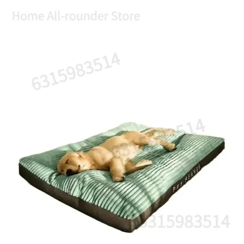 Dog bed corduroy dog sofa plush bed detachable easy clean warm floor mat for sleeping breathable washable pet sleep dog supplies