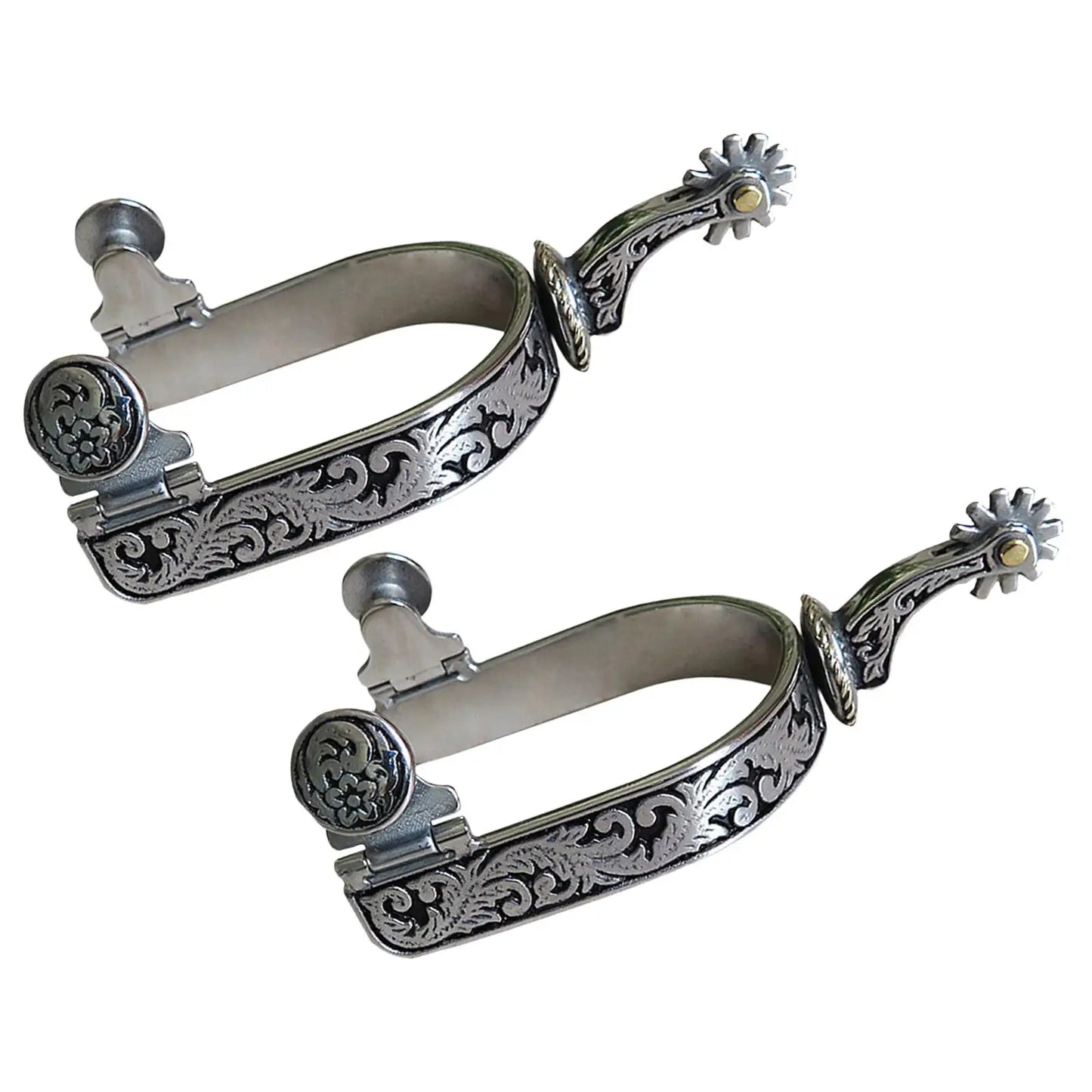 2Pcs Horse Spurs Antique Style Equipment Horse Riding Spurs Western Cowboy Spurs for Women Training Adults Competition Racing