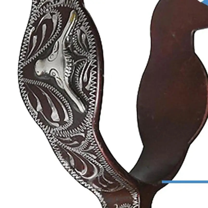 R6FE Metal Horse Spur Western Cowboy Horse Spur Horse Boot Spur Decoration for Equestrians Competition Entertainment