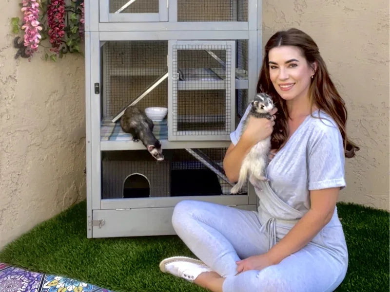 5-layer Small Animal Cage, Suitable for Chinchillas, Hedgehogs, Squirrels, Chameleons, Lizards, Gerbils, Bite-proof