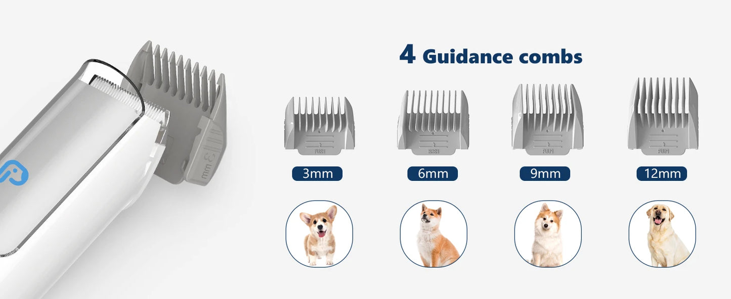 Dog Grooming Kit with 2L Vacuum Suction 99% Pet Hair-Professional Pet Grooming Vacuum Kit with 5 Grooming Tools for Dogs Cats