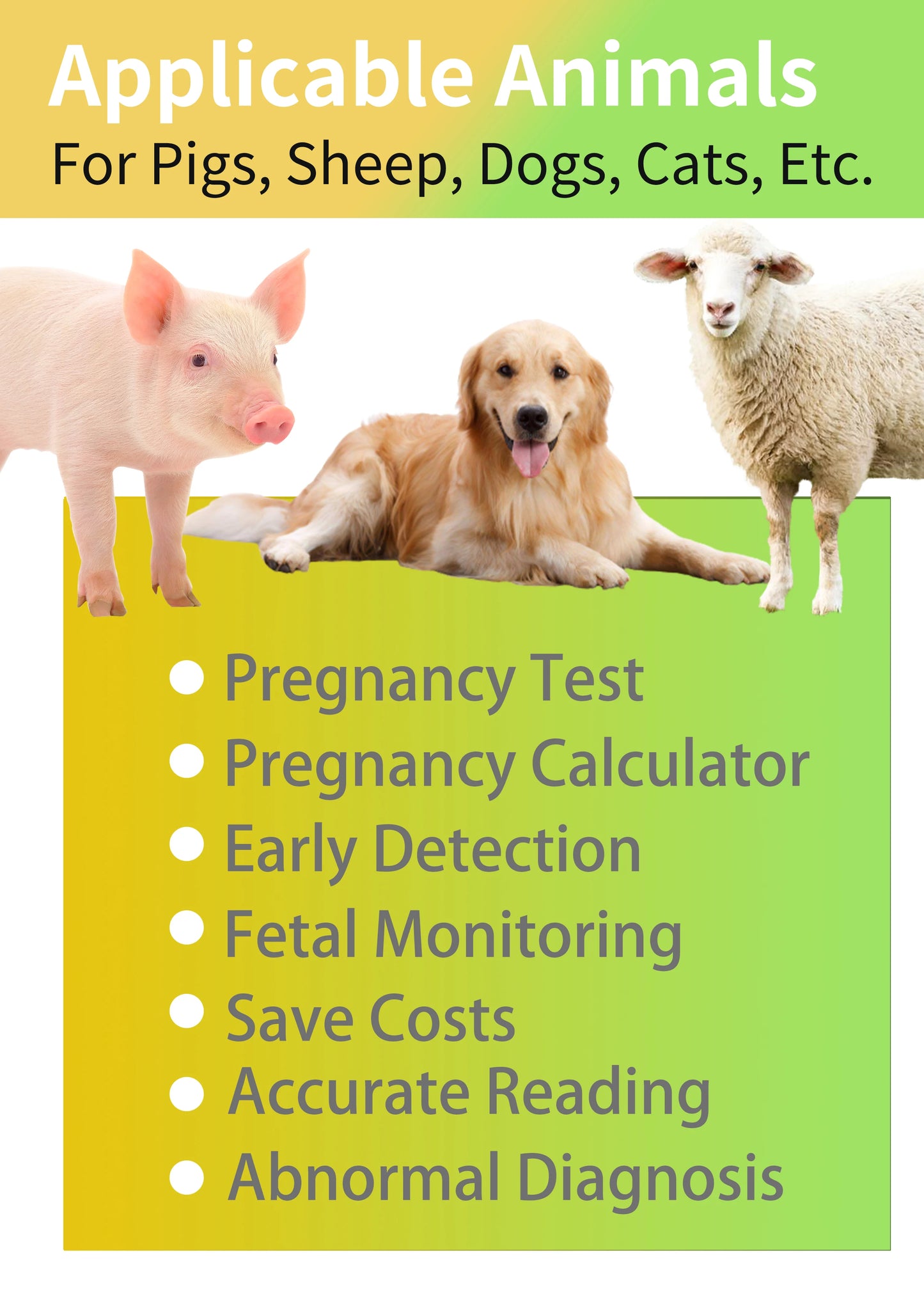 Portable Veterinary Ultrasound Scanner for Pregnancy Vet B Ultra Machine with 3.5MHz Convex Probe for Pig Sheep Dog Animals