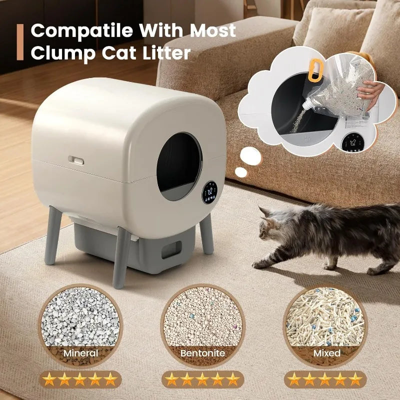 Extra Large Automatic Self Cleaning Litter Box For Cats