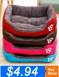 Large Pet House Dog Bed Cat Mat Long Plush Deep Sleeping Warm Soft Small Dog Cushion Calm Beds for Puppy Chihuahua