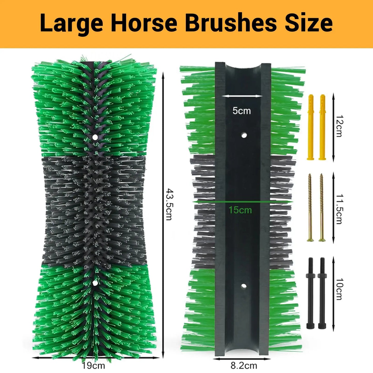 Horse Hair Brush Kit, Horsehair Brush, Horse Grooming Brushes, Horse Brushes For Grooming & Scratching Post For Horse, Pig