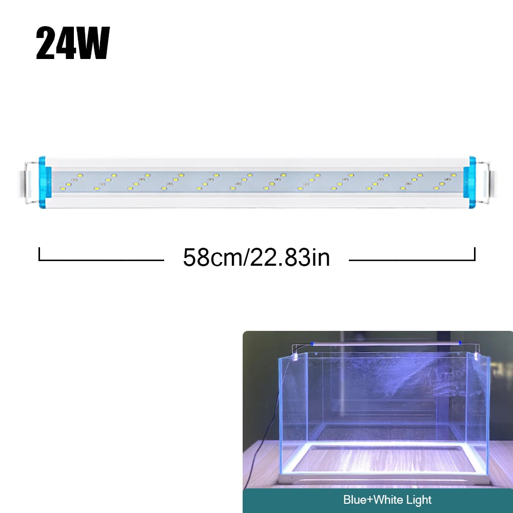 18~70CM Super Bright Lamp LED Aquarium Light For Aquatic Plant Fish Tank Extensible Clip Lamp 90~260V