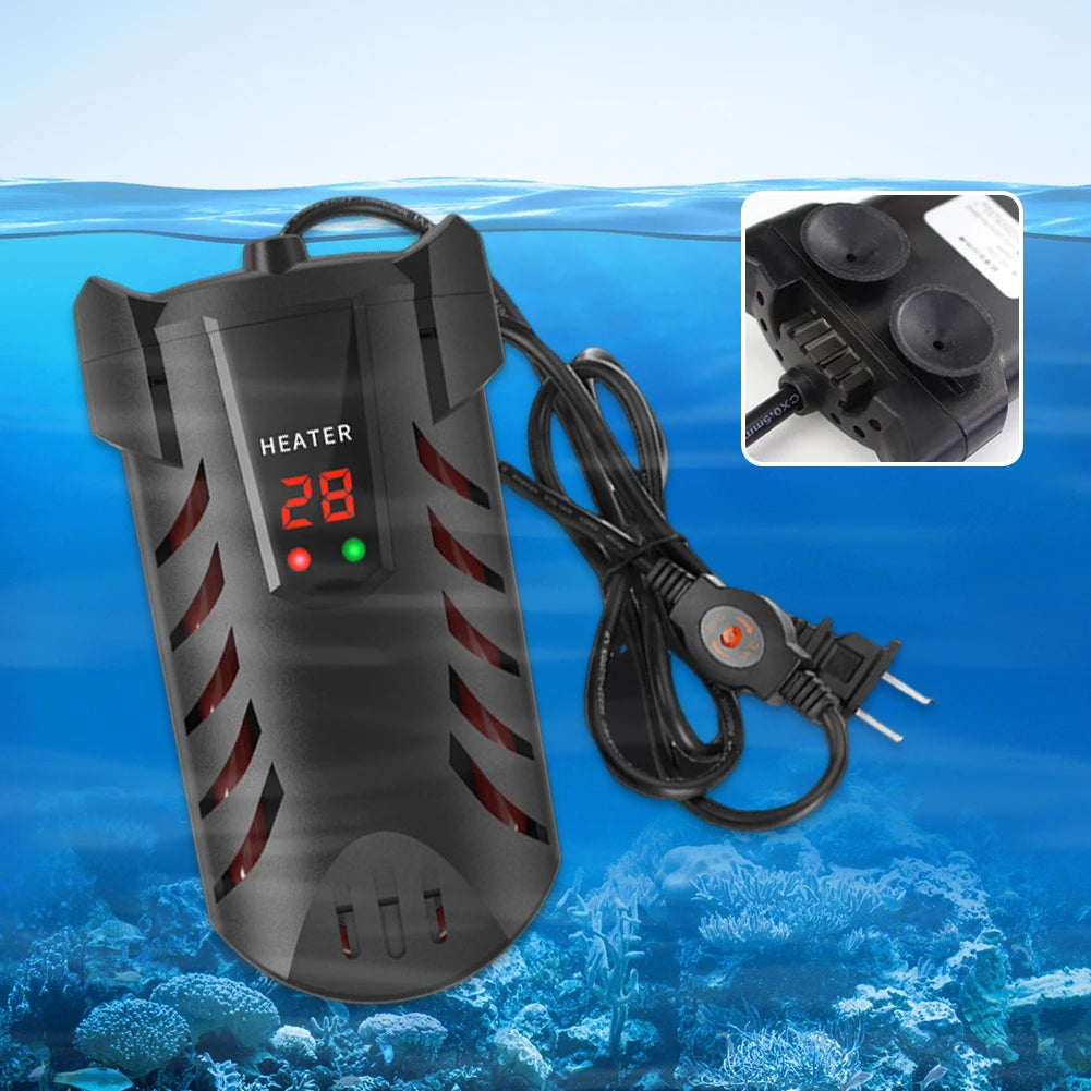 Submersible Fish Tank Heater Digital Display Aquarium Turtle Feeding Water Heater Fish Tank Thermostat Constant Temperature