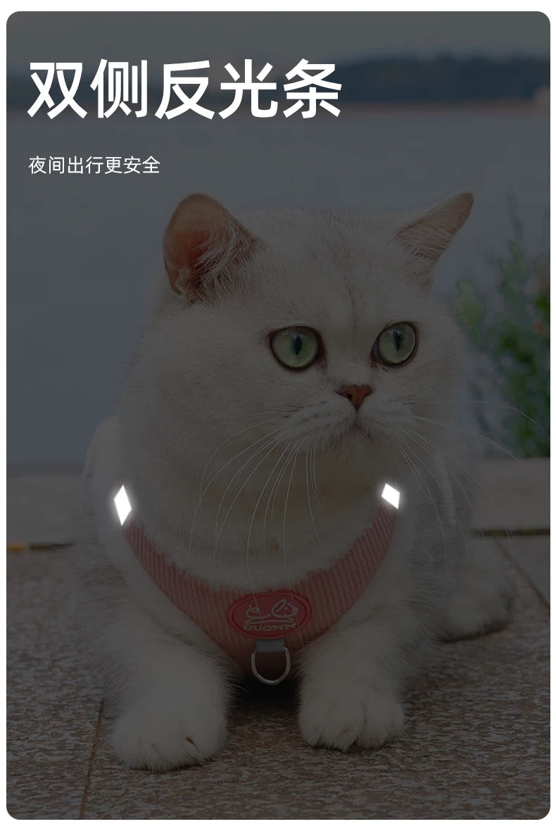 Autumn and Winter Warm Chihuahua Dog Harness with Fur, Pet Harness and Leash Set for Walking Dogs, Puppy Yorkies