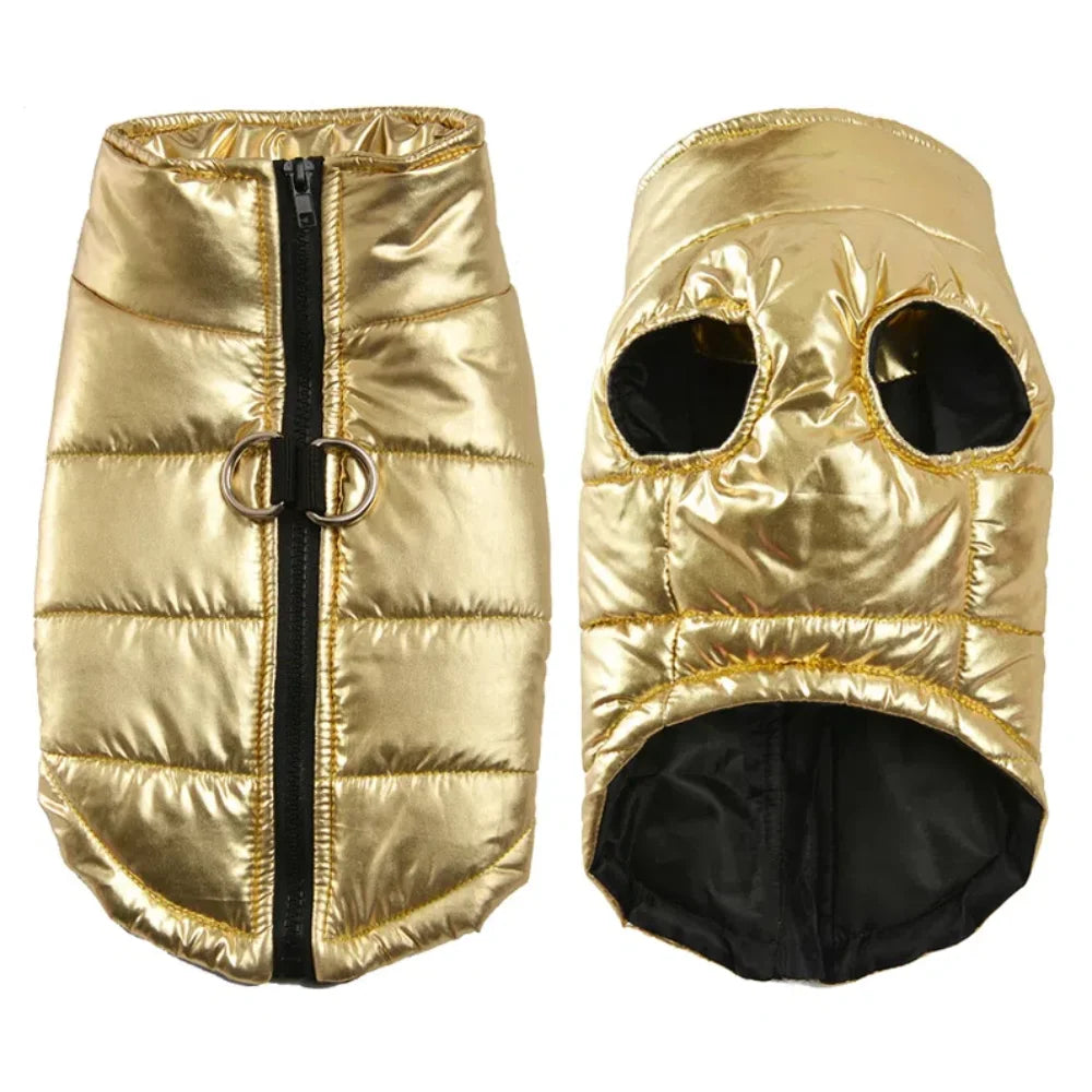 Warm Dog Clothes For Winter Outdoor Waterproof Pet Vest Coat For Small Medium Dogs High Neck Pets Jacket Chihuahua Bulldog Parka