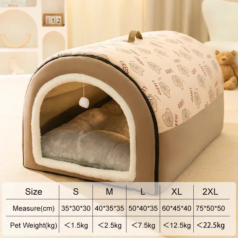 Removable Pet Dog Bed Cozy Pet Nest for Small Medium Dogs Cats Winter Warm Dog Sleeping Bed Comfortable Pet House Pet Supplies