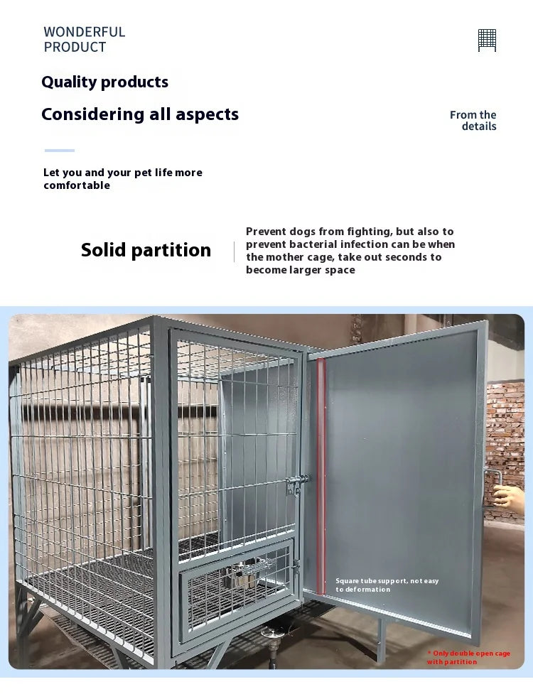 Bold Outdoor Pet Kennel for Medium Large Extra Large Dogs Including German Shepherds with Animal Pattern Tray