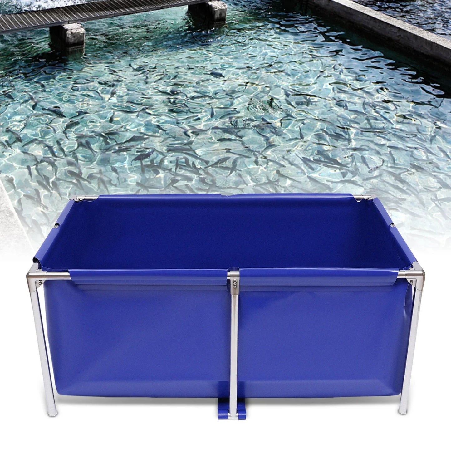 Aquarium Fish Water Tank Anti-rust Canvas Ornamental Swimming Pool Thickened Waterproof Large capacity Lobster Breeding Pond