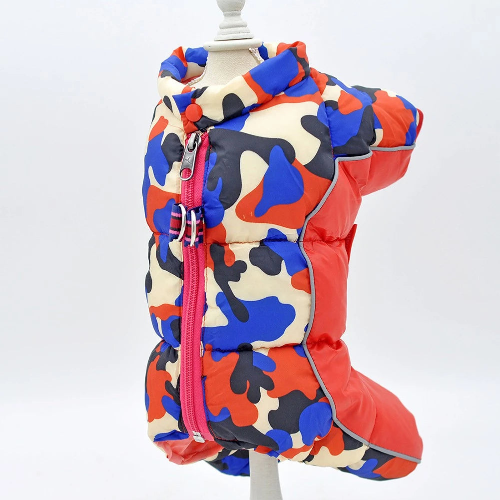 Autumn Winter Pet Dog Padded Coat Super Warm Jacket Thicken Reflective Dog Clothes Waterproof Puppy Jumpsuits Pet Dog Clothing