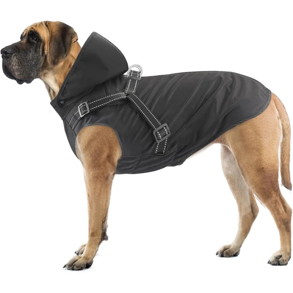 Reflective Waterproof Dog Raincoat Adjustable Hooded Jacket Small Medium Large Dogs Easy Wear Outdoor