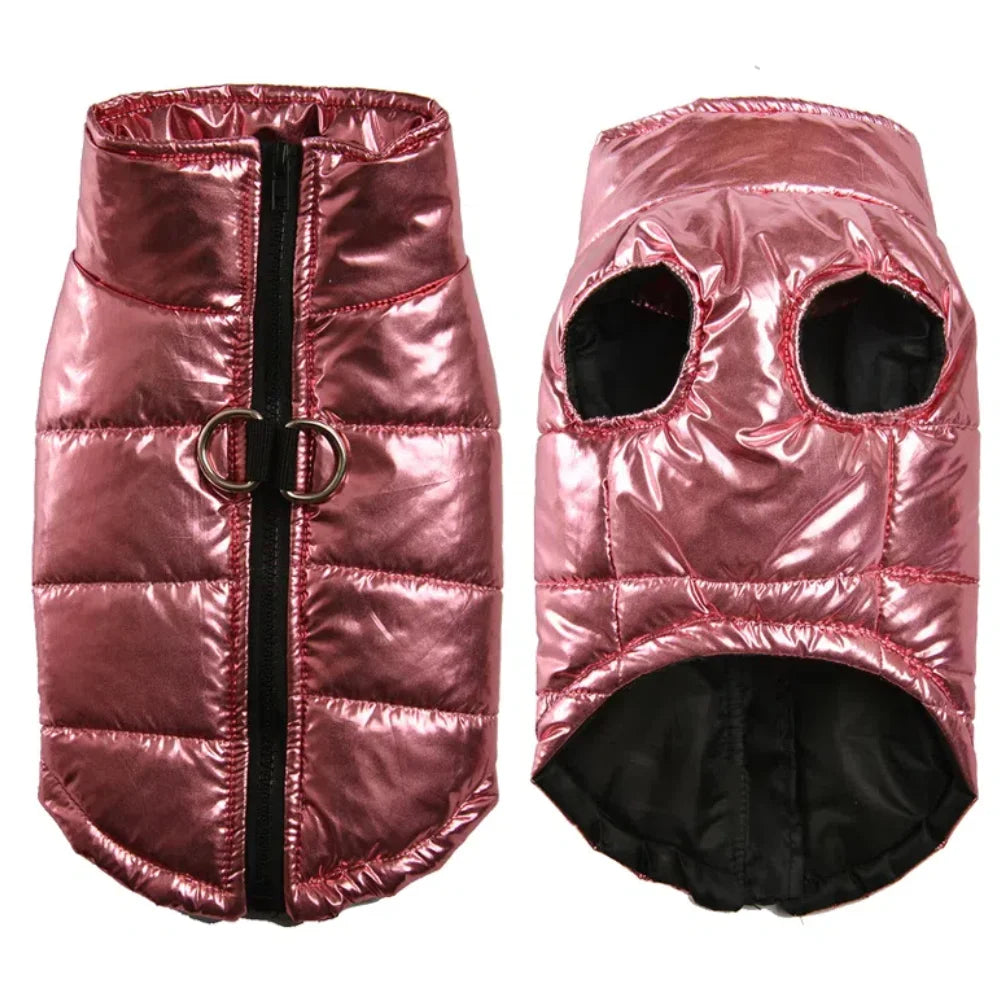 Warm Dog Clothes For Winter Outdoor Waterproof Pet Vest Coat For Small Medium Dogs High Neck Pets Jacket Chihuahua Bulldog Parka