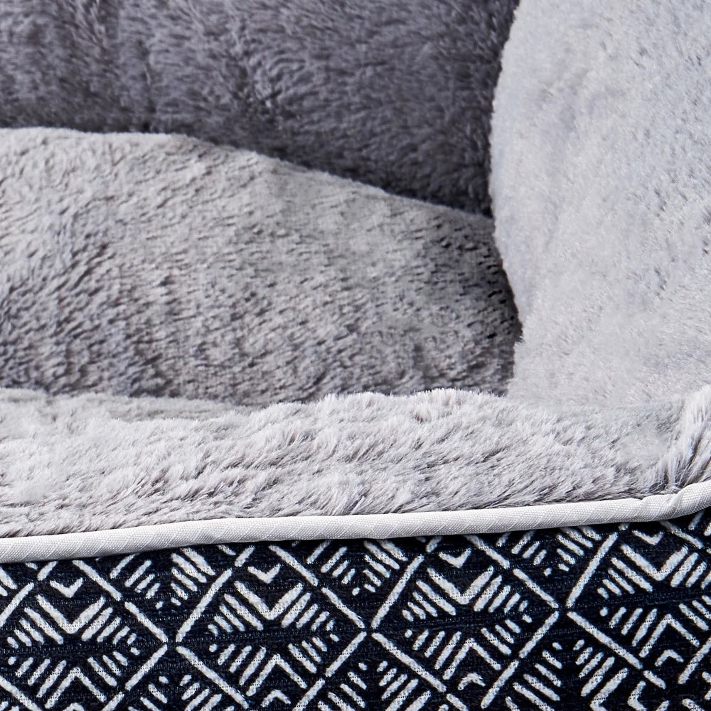 Large Dog Bed 36x27 Bolstered Eco Friendly Plush Comfort