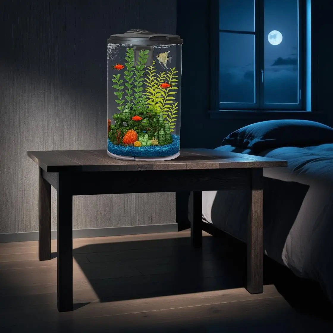 Plastic Six Gallon AquaView 360 Aquarium Kit For Betta